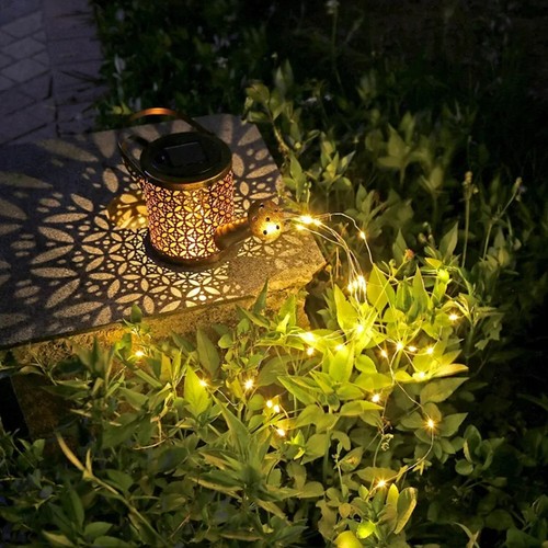 Solar Watering Can Stake Light Warm White String LEDs Garden Decoration Outdoor - Picture 8 of 12