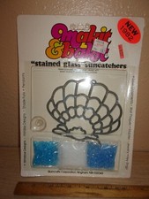 VINTAGE NEW OLD STOCK MAKIT BAKIT STAIND GLASS SUNCATCHER KIT SEA SHELL