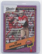 2021 Panini Classics #111 Joe Montana Timeless Tributes Purple #/50