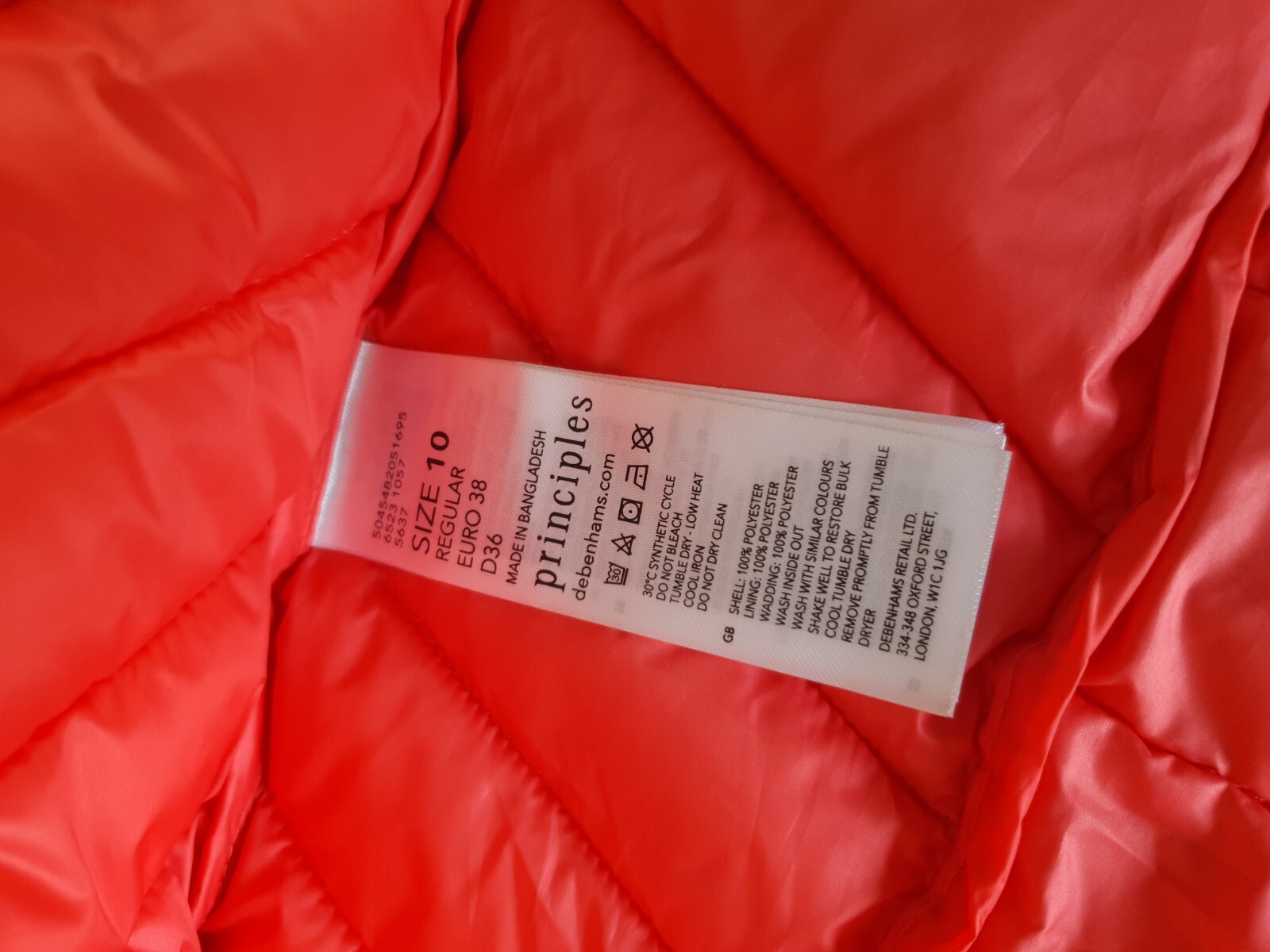 Principles Padded Lightweight Jacket Size 10 Pink - image 5