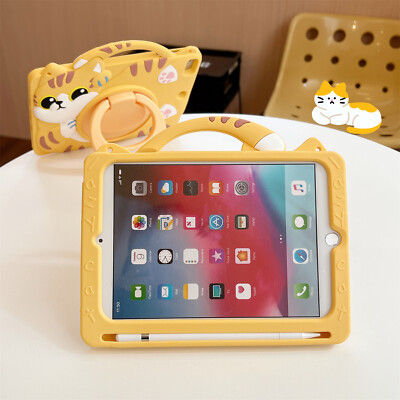 For iPad Air Pro 11-inch M2 M4 2024 Kids Shockproof Rugged Armor Cat Case Cover 
