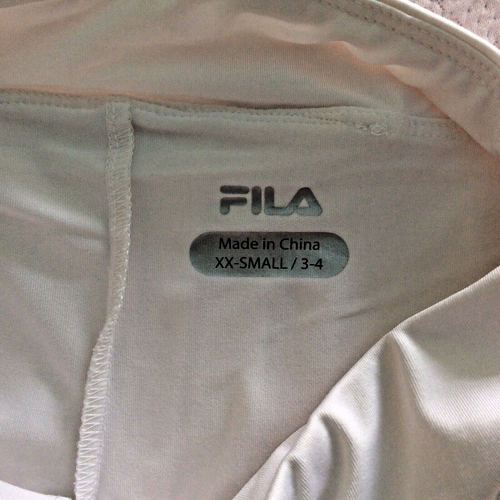 Fila XX Small Toddlers Back Pleaded White Skort Tennis Sz 3/4 Yrs Old - Picture 2 of 9