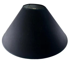 20 x 9.5 inch Fabric Minimalist Industrial Lamp Shade Empire Drum in Black