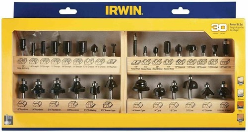 30 Irwin Marples 1/4 Zoll Hartmetall Router Bit Set Roundover Roman Ogee Cove 1901049  - Bild 1 von 2