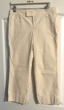 Lilly Pulitzer The In Crowd Ivory Fine Wale Corduroy Cropped Pants EUC 8
