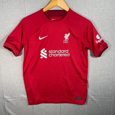 Nike LFC Premier League Jersey Nike Authentic Team Gear YXL Red White Boys