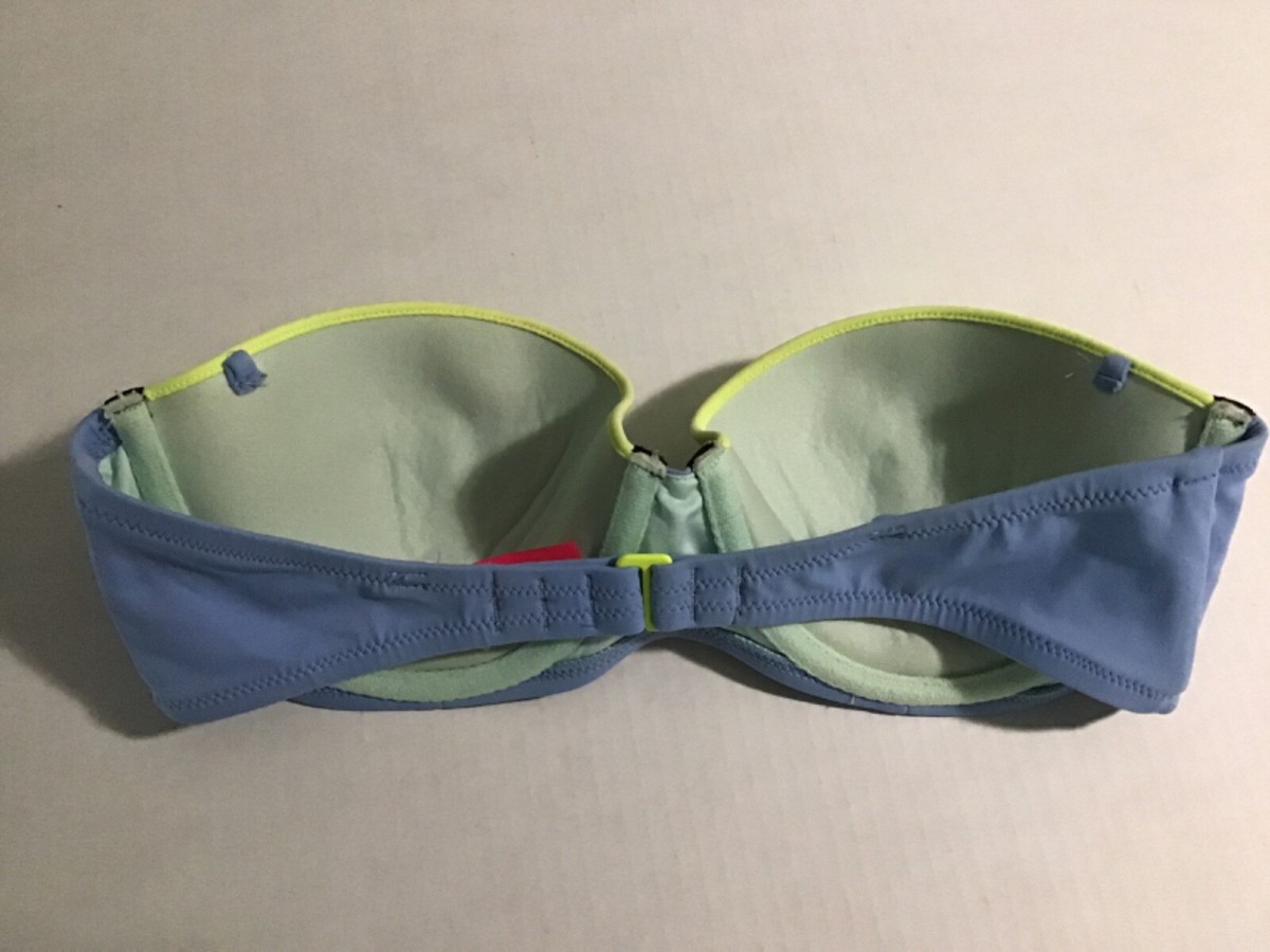 Haut De Maillot De Bain Sans Bretelles Victoria's Secret 32D Vert Clair - Très Bon état Occasion