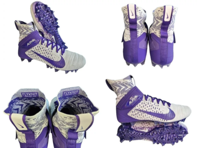 Nike Alpha Menace Elite 2 Purple White Football Cleats Men display picture 1