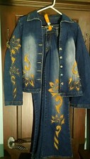 Vintage Bell Bottom Jean Pant Suit