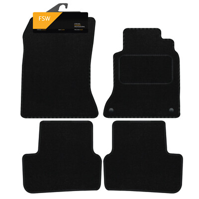 FSW Tailored Car Floor Mats For Mercedes GLS X166 2012-2019 - 5 Piece Set, Black Carpet, Anti-Slip Backing, Reinforced Heel Pad