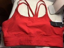 Principal Longline Medium Impact Sports Bra Fabletics XL Heated Red NWT
