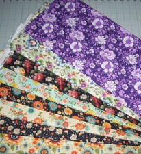 8 Vintage Floral Collection Fat Quarters Bundle Fabric 100 Cotton Precut