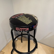 Led Zeppelin Stairway to Heaven Bar Stool Used Some Tears, Stool Spins Great