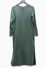 Hush UK 8 Sweater Dress Organic cotton washed Khaki Sweatshirt casual long line