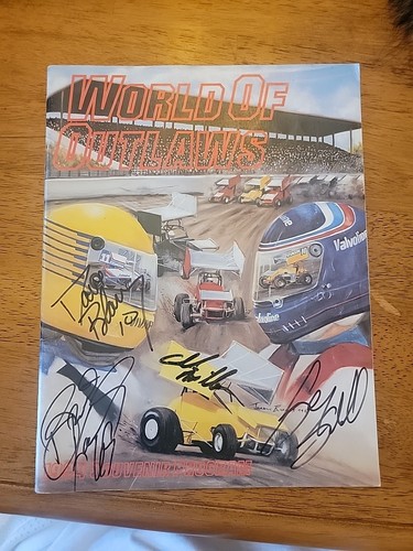 1994 World of Outlaws Sprint Car Program signed by 14 Sammy Swindell ...