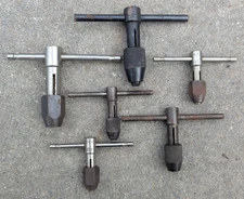 Tap Wrench T-Handle Assorted Lot of 6