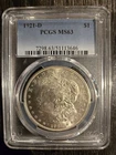 1921-D $1 Morgan Silver Dollar-PCGS MS63