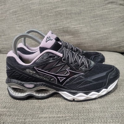 Mizuno Wave Creation 20 Shoes Women's 7 Black Purple Athletic Running Sneaker