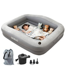 Inflatable Toddler Travel Bed Portable 67" Toddler Bed for Kids with 4 Safety...