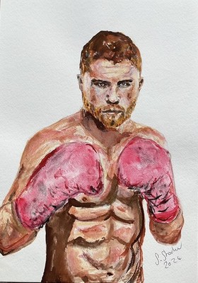 Saul Canelo Alvarez Boxmeister Originalgemälde