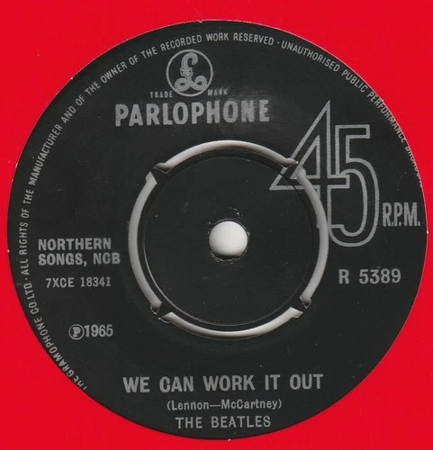 7" - Beatles - We Can Work It Out / Day Tripper - Parlophone - R 5389 #2