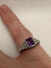 R30 Silver 1 Stone Amethyst (Topaz) Size 6.5 (2.4g) — photo 4