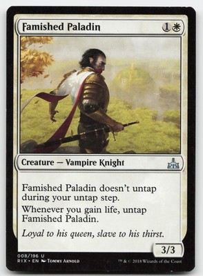 Famished Paladin #8 (LP) Rivals of Ixalan RIX Magic MTG