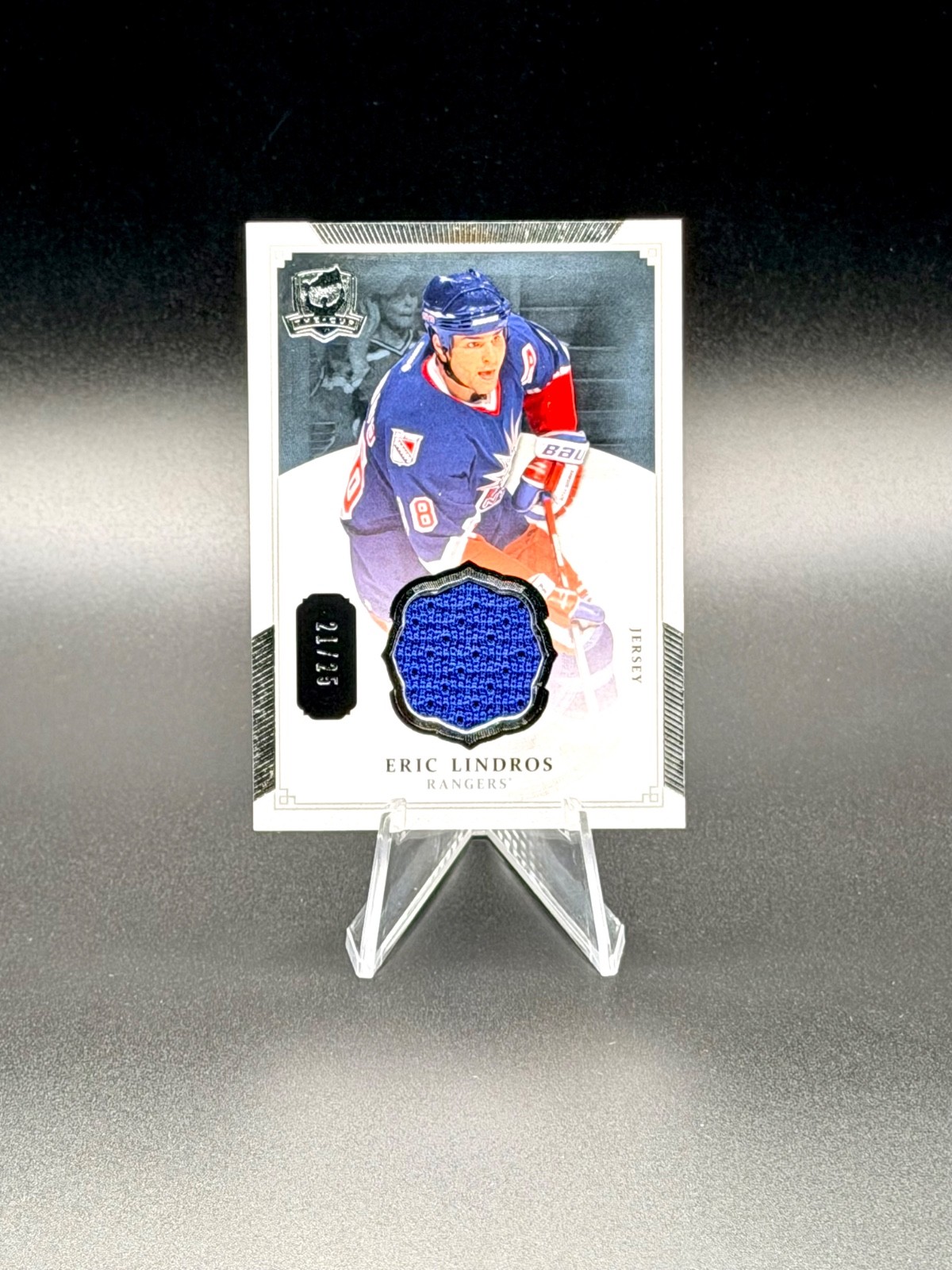 ERIC LINDROS 2013-14 Upper Deck The Cup #57 Game-Worn Patch Jersey Silver 21/25