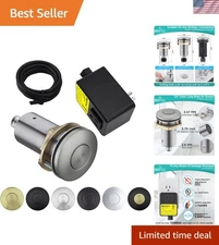 Universal Garbage Disposal Air Switch Kit - Brushed Nickel Elegance, Quick Setup