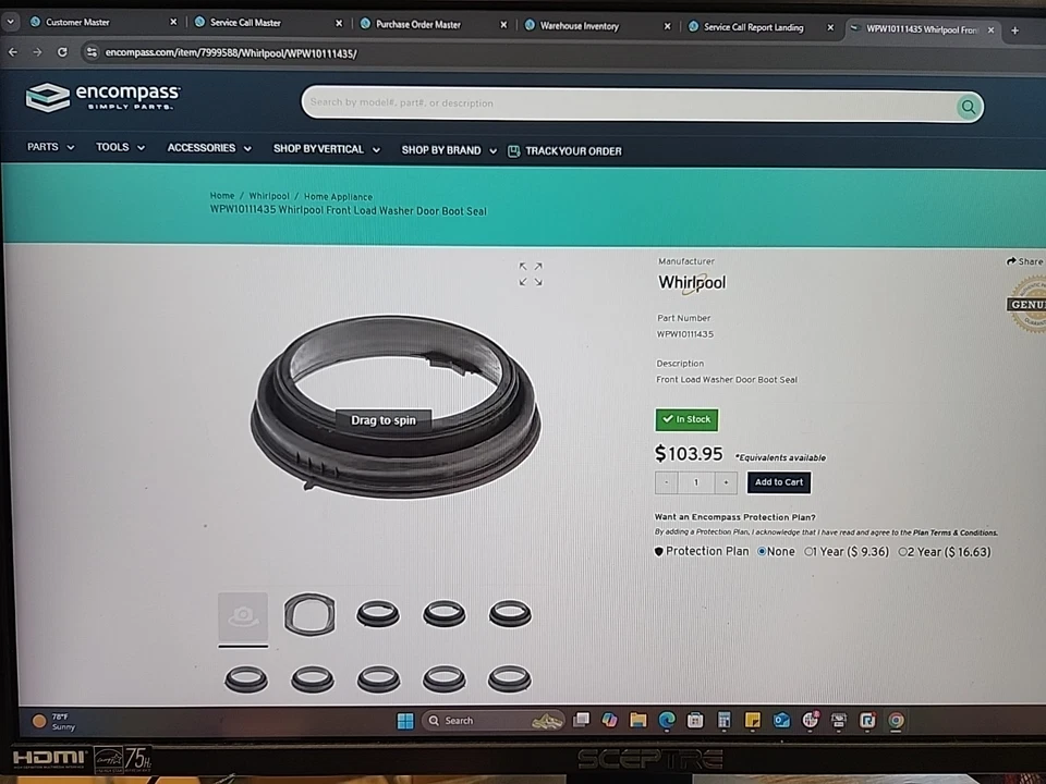 Fuelle Whirlpool Wpw10111435 Foto 3 de 3
