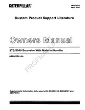 Caterpillar Cat 375-5080 Excavator Material Handler Custom Parts Catalog Manual