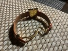 Womens Gold tone Diamond Croton Watch with Brown Crocodile Deployant Strap… — photo 3