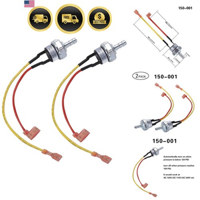 #ad Air Pressure Switch 150 PSI Pressure Switch 120 PSI Pressure Switch Air Compr... $23.19