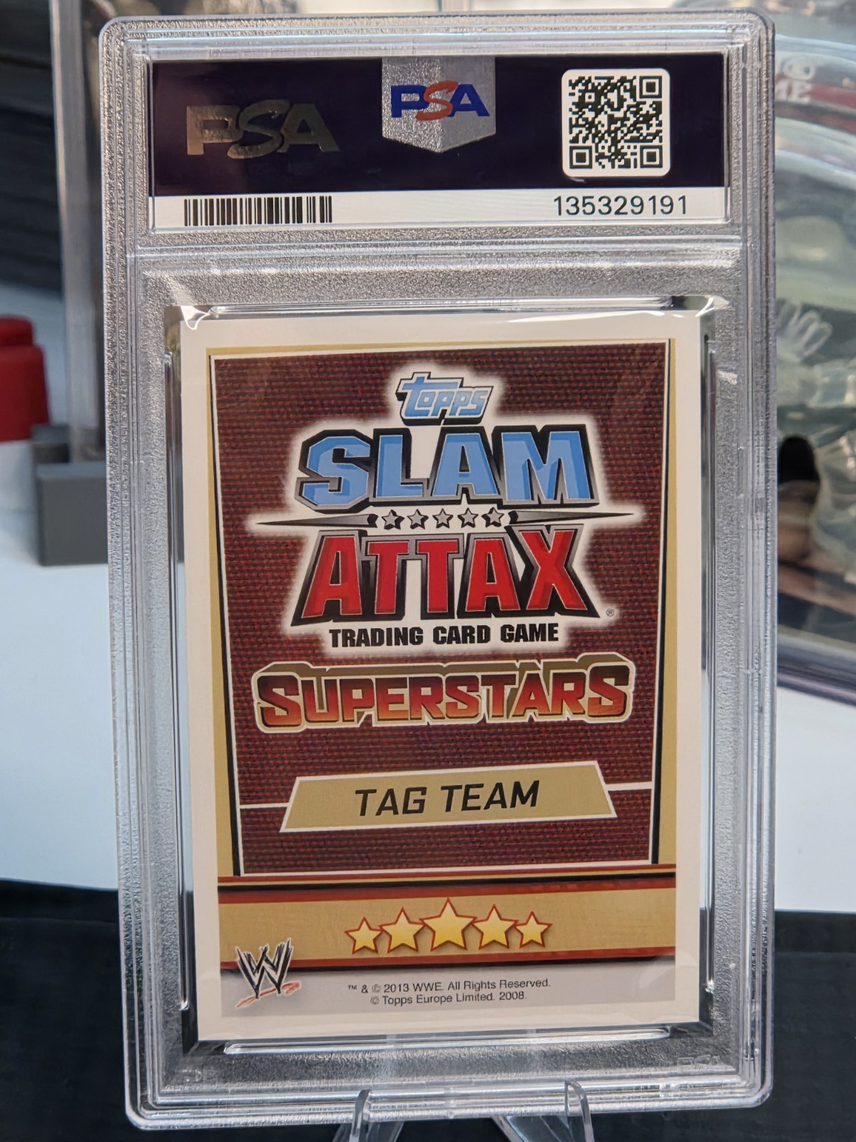 THE SHIELD | Roman, Seth & Dean | Rookie Card | 2013 WWE Slam Attax #166 | PSA 9 view 4