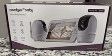 Comfyer 7" HD Split-Screen Baby Monitor with 2 Cameras, Video white Open Box