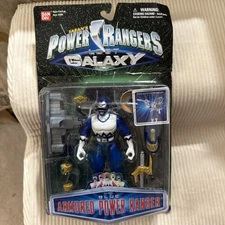 POWER RANGERS LOST GALAXY BLUE ARMORED FIGURE #4313  1999 BANDAI SABAN' 