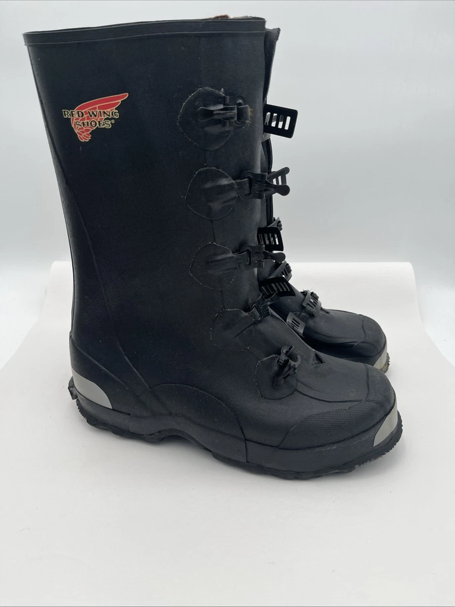 Vintage Red Wing Black Rubber Overboot Overshoe Galoshes Winter Rain Boots Men 9 Vintage Red Wing Black Rubber Overboot Overshoe Galoshes  main image 2