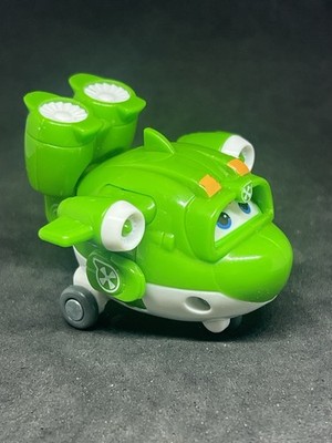 Super Wings MIRA Transforming 2'' Plane Figure 571 Loose GREEN JET A4