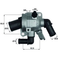 Mahle TI 173 88 Thermostat KüHlmittel FüR Fiat Opel Lancia Alfa Romeo 500 C