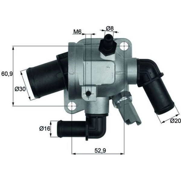 Mahle TI 173 88 Thermostat KüHlmittel FüR Fiat Opel Lancia Alfa Romeo 500 C-image