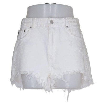 Zara, Jeans Shorts, Größe: 38, Weiß, Einfarbig, Denim, Damen #VlF