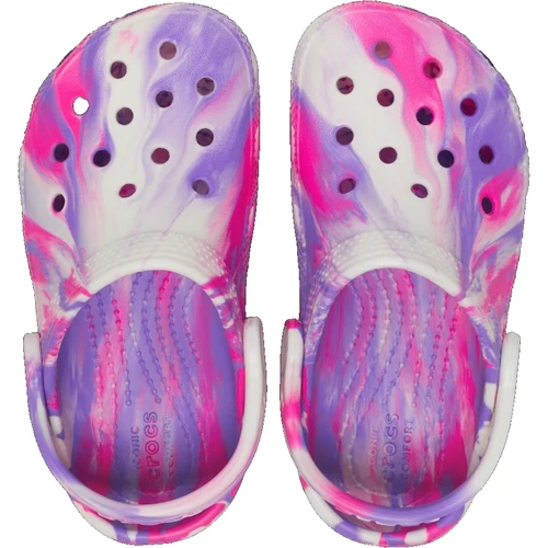 Crocs Classic Glow-in-the-Dark Marbled Toddler Clog Pink Crush Quick Dry C10 NWT