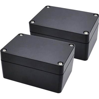 Kunststoff Aufputzdose Elektronik Gehäuse  Schwarz 100 x 68 x 50 mm 2 Stück