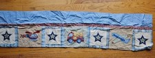 Kid's Line All Aboard Star Vehicle Valance 14x58" Plane, Firetruck NEW