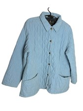 Barbour Steppjacke Blau Microfaser Shaped Quilt Damen Gr 18 Baby blue light