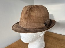 Hush Puppies Dunn and Co Trilby Hat Pigskin Suede, Size 7  / 57  Mod. Steampunk