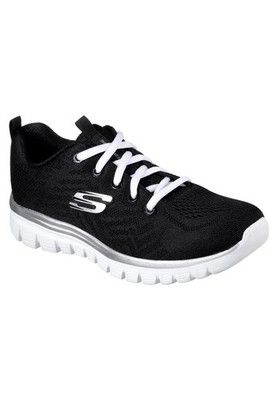 Skechers Sport Womens GRACEFUL GET CONNECTED WIDE FIT Sneakers Damen Schwarz