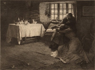 A HOPELESS DAWN 1914 James Dobie - Frank Bramley ANTIKE RADIERUNG