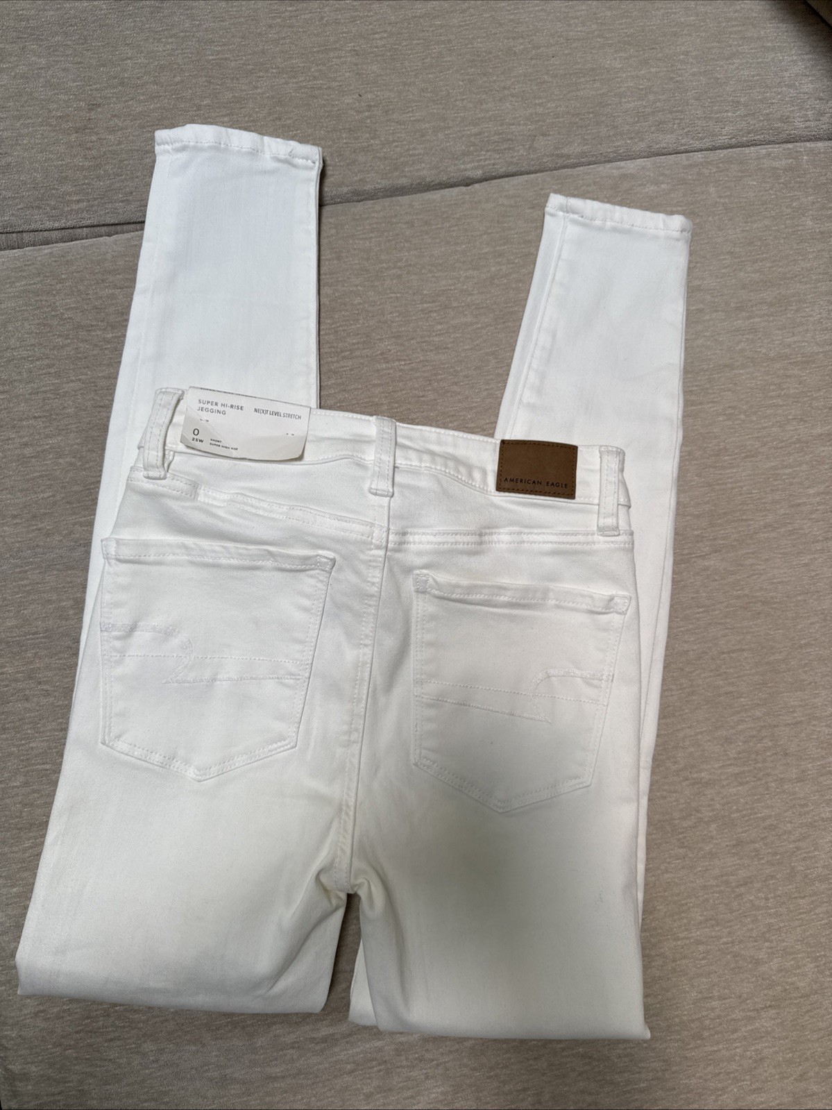 American Eagle White Skinny Jeans Stretch Size 0 Short New