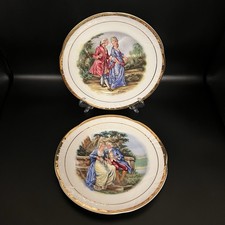 Pall Mall Ware English Bone China Romantic Couple Plates Pair 8.5”